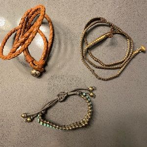 Leather wrap bracelet bundle